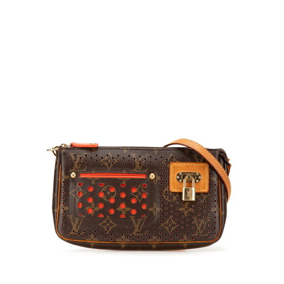 LOUIS VUITTON Brown Monogram Leather Pouch - Picture 1 of 12